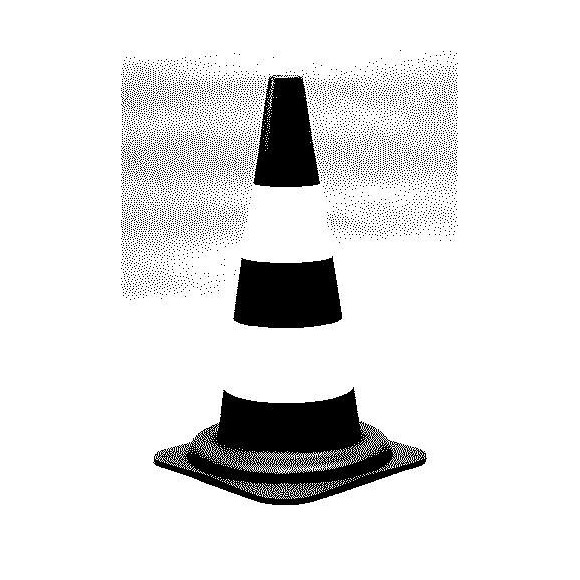 Cône de balisage PVC Hauteur 50cm