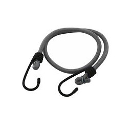 Sandow monté gainé polyéthylène tressé noir x 2