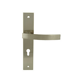 Poignée sur plaqué Henri L à trou de cylindre entraxe 195mm