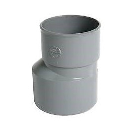Reduction pvc à coller exter excentrée diamètre m100/f80 mm nicoll