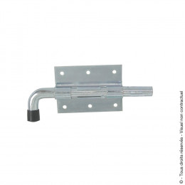 Verrou pistolet avec gâche d.14mm zingué