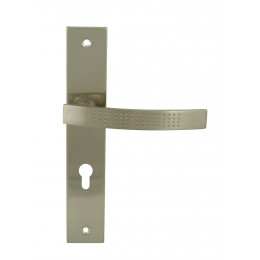 Poignée sur plaqué Henri L à trou de cylindre entraxe 195mm