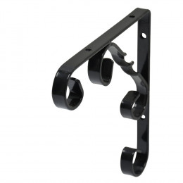 Equerre décorative d'ornement noire 15x15cm