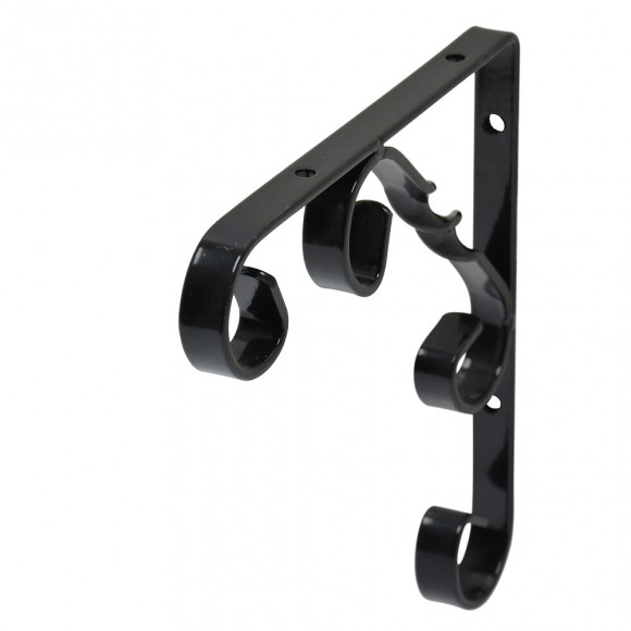 Equerre décorative d'ornement noire 15x15cm