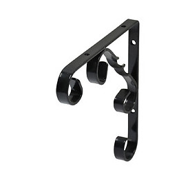 Equerre décorative d'ornement noire 15x15cm