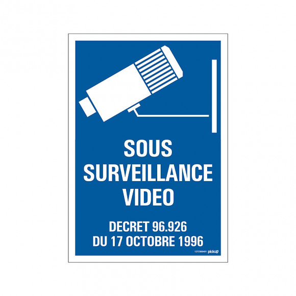 Panneau 23x33cm Sous surveillance vidéo
