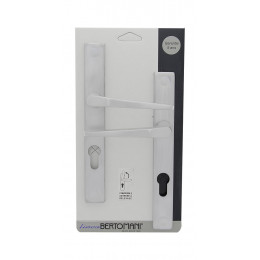 Ensemble poignée de porte/plaqué étroite entraxe 195mm