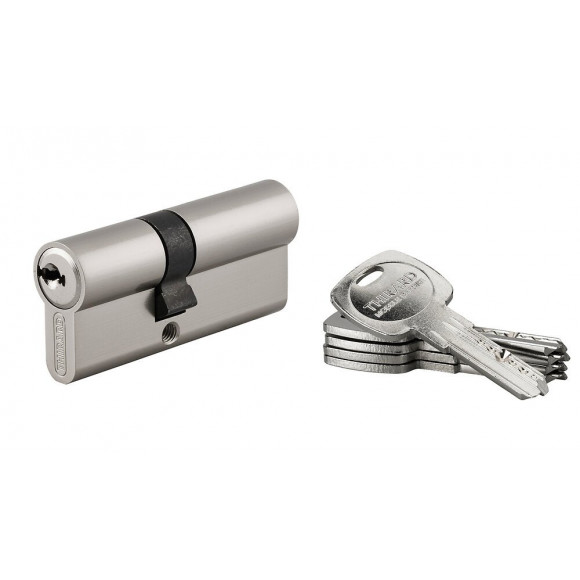 Cylindre 30x40 nickelé 6 goupilles 5 clés