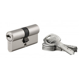 Cylindre 30x30 nickelé 6 goupilles 5 clés