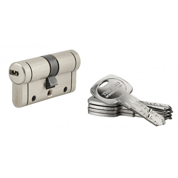 Cylindre profil 12 goupilles nickel 30x30mm 5 clés