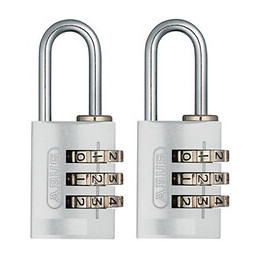 Lot de 2 cadenas combinaison 3 chiffres 724-20mm argent