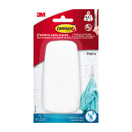 Patère Plastique Blanc Nacré Grand Modèle