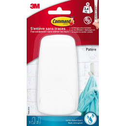 Patère Plastique Blanc Nacré Grand Modèle