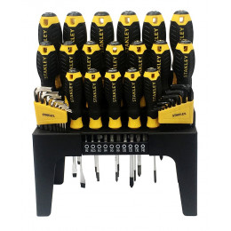 Lot de 44 pièces 18 tournevis, 2x 8 clés mâles 6 pans, 10 embouts