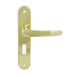 Poignée sur plaqué clé Ludon zamak laitonné entraxe 195mm