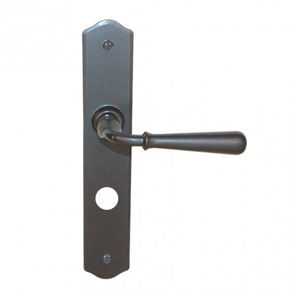 Poignée sur plaqué condamnation Chinon déco fer entraxe 195mm