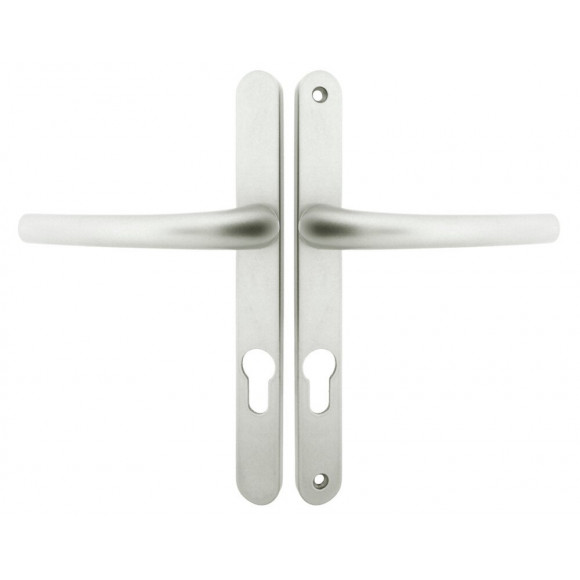 Poignée de porte SOFOC Zenia aluminium argent perçage cylindre