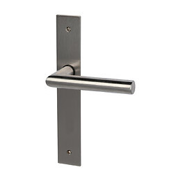 Garniture sur plaque Brunella metal nickel mat bec de cane 195mm