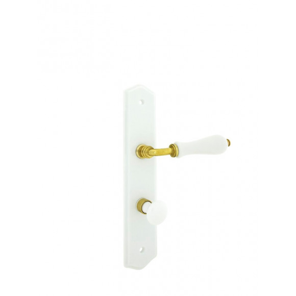 Poignée deporte 1/2 ensemble poire porcelaine blanc condamnation