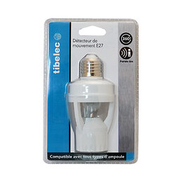 Douille E27 détecteur de mouvement 360°