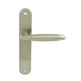 Poignée sur plaqué sans trou Bérault nickel mat