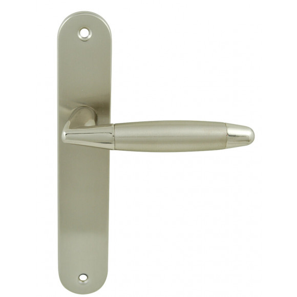 Poignée sur plaqué sans trou Bérault nickel mat