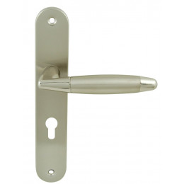 Poignée sur plaqué cylindre berault nickelé brillant entraxe 195mm