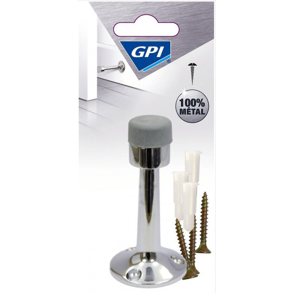 Butée Murale Tige Chrome