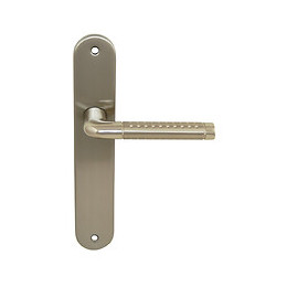 Poignée sur plaqué bec de canneTolbiac alum nick mat ent 195mm