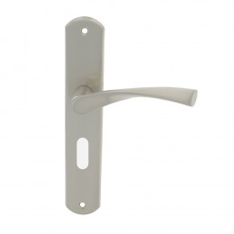 Poignée sur plaqué clé Balard alu nickel mat entraxe 195mm