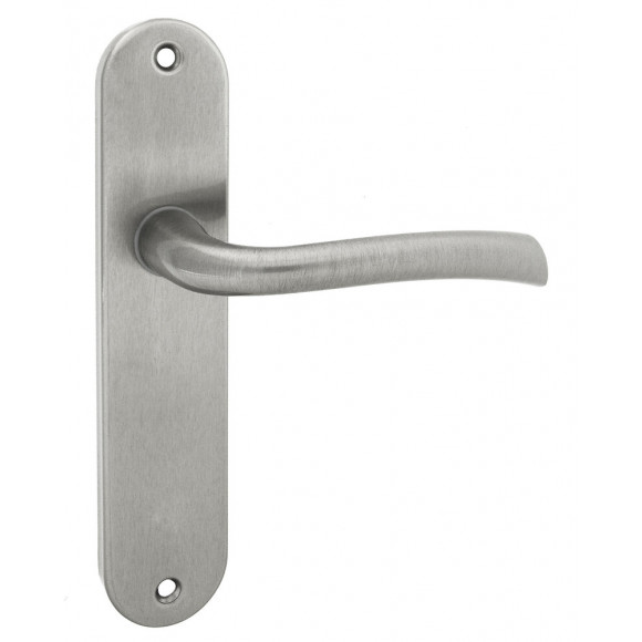 Poignée de porte Rhapsodie zamak nickel bec de cane entraxe 165mm