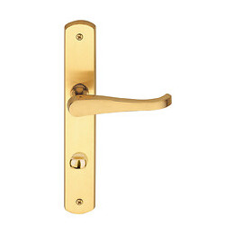 Poignée de porte Lucia laiton à condamnation entraxe 195mm