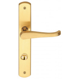 Poignée de porte Lucia laiton à condamnation entraxe 195mm