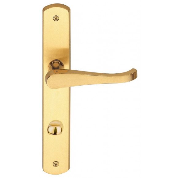 Poignée de porte Lucia laiton à condamnation entraxe 195mm