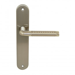 Poignée sur plaqué bec de canneTolbiac alum nick mat ent 195mm