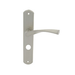 Poignée sur plaqué condamnation Balard nickel mat entraxe 195mm