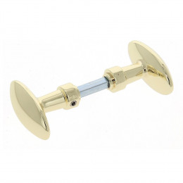 Paire de boutons ovales clé en zamak laitonné