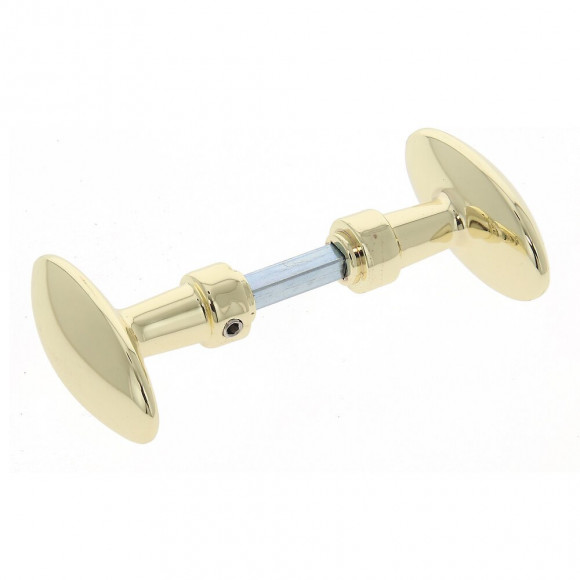 Paire de boutons ovales clé en zamak laitonné