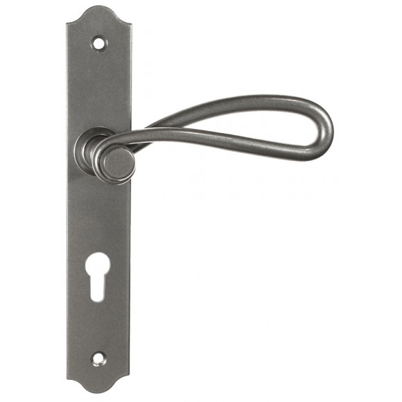 Poignée de porte SOFOC Carcassonne fer patiné perçage cylindre