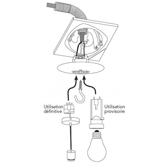 DCL fiche 2P+T pour boîte de centre
