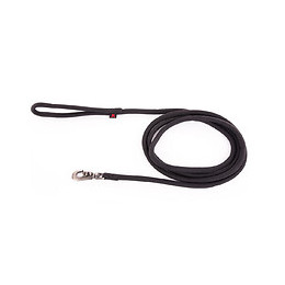 Laisse nylon rond uni 2m noir