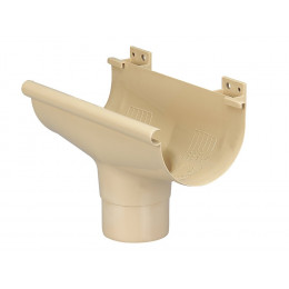 Naissance centrale de dilatation gouttière PVC demi-ronde 25 sable