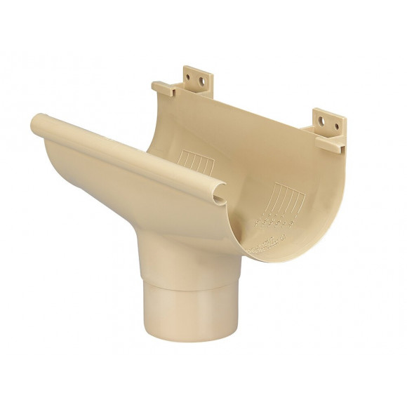 Naissance centrale de dilatation gouttière PVC demi-ronde 25 sable