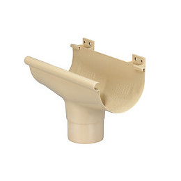 Naissance centrale de dilatation gouttière PVC demi-ronde 25 sable