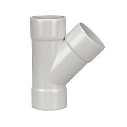 Culotte gouttière PVC FF 45° DN50 couleur gris clair
