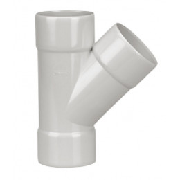 Culotte gouttière PVC FF 45° DN50 couleur gris clair