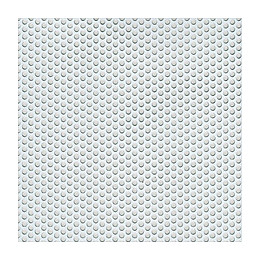 Tôle perforée rond 4mm aluminium anodisé argent 25x50cm
