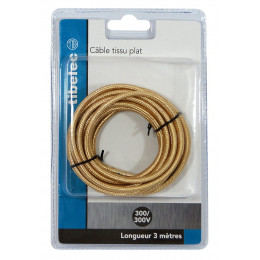 Fil rayonné plat de 3m 2x0.75mm2 or