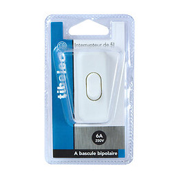 Interrupteur à bascule bipolaire noir