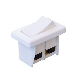 Interrupteur à bascule bipolaire 27 16mm 2A 250V blanc